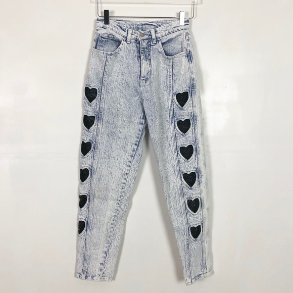 jeans with heart cutouts